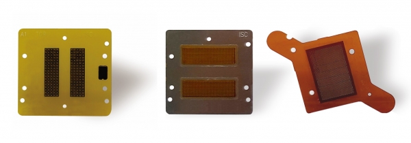 ISC 실리콘 러버 소켓 ‘iSC-5G’와 ‘iSC-NANO’ (왼쪽부터)