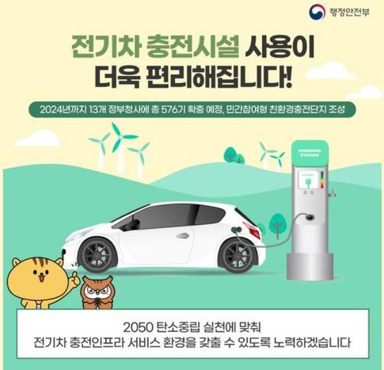 행정안전부 전기차 충전시설 홍보 카드뉴스(행정안전부 페이스북)